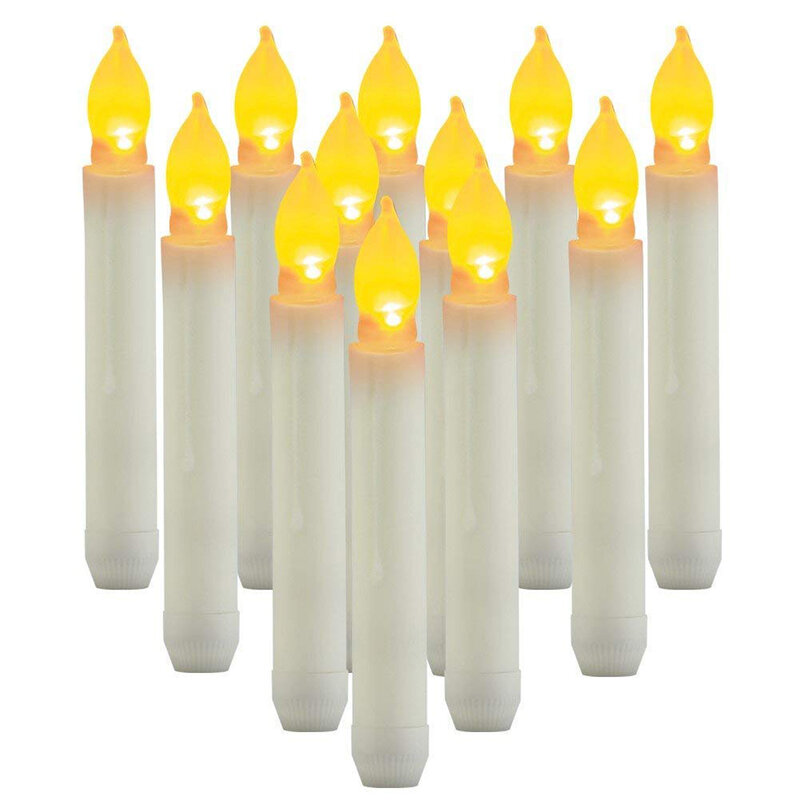 ฮาโลวีนคริสต์มาสเทียนอิเล็กทรอนิกส์ Flameless ไฟ LED เทียนโคมไฟกลางคืนสำหรับโบสถ์งานแต่งงานวันเกิด Party Dinner Dinner