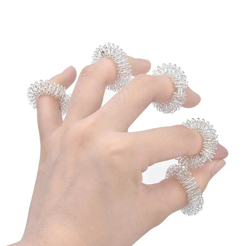 Игрушки-фиджеты, массажное кольцо для пальцев, кольцо для иглоукалывания, терапия, расслабление рук, кровообращение, снятие боли, уход за здоровьем из нержавеющей стали