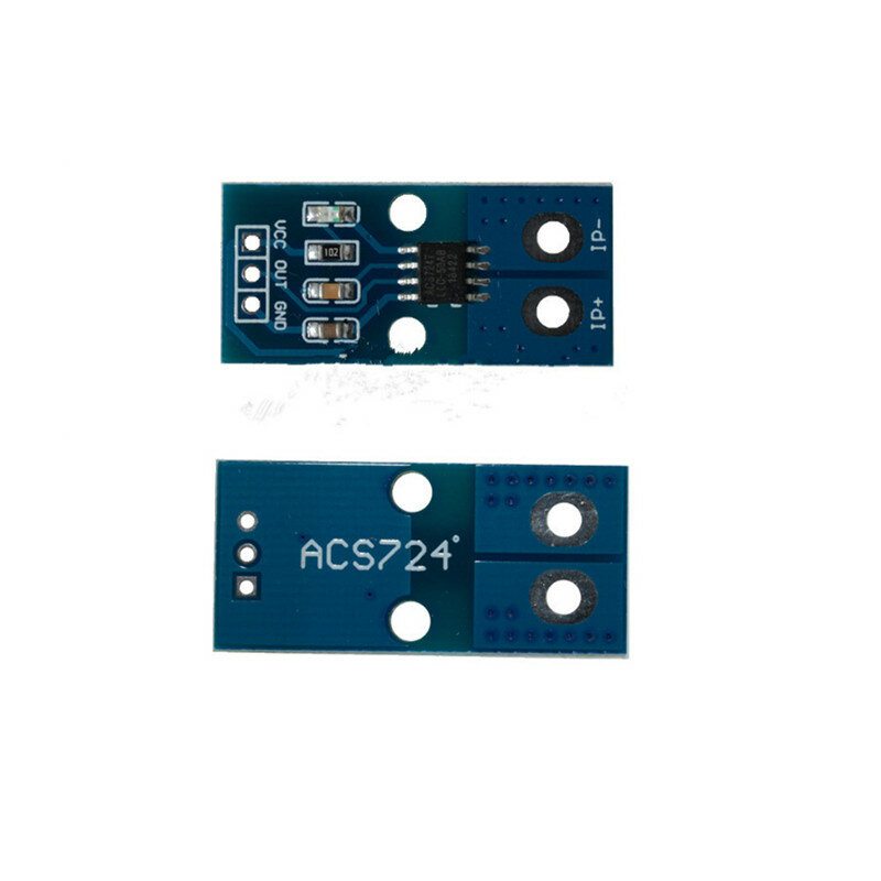 Acs724 módulo de sensor de corrente hall dc ac 40a 50a faixa placa de detecção atual