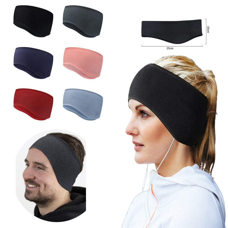 Hot Sale Fashion 2 in 1 Ear Muffs Warmer Headband Winter Mens Womens Fleece Earband Stretchy Headband Earmuffs Sport Ear Warmers