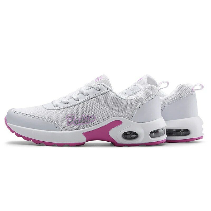 Женская обувь для бега новые уличные дышащие кроссовки на шнуровке нескользящая обувь для фитнеса спортивная обувь на платформе