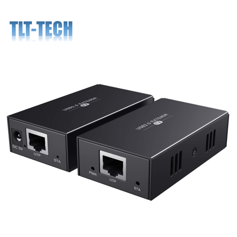 Przedłużacz USB Extender USB Ethernet 4 USB 2.0, przez pojedynczy Ethernet Cat5e/6/7 do 165 stóp (50m), Plug and Play, bez sterownika,
