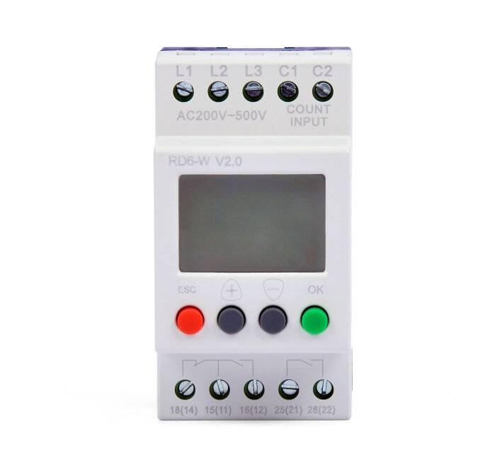 ANT RD6-W CE 인증 커버링 전압 200-500V AC 3 상 전압 및 위상 시퀀스 위상 손실 모니터링 릴레이
