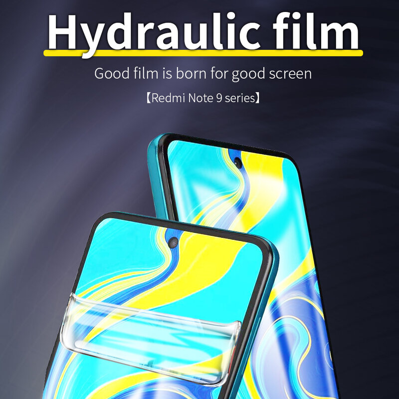 2-1Pcs cover hydrogel film for xiaomi redmi 10X 9T 9A 9C 9i 8A 7A  note 9 pro max 9S 8 8T 7 7S phone screen protecto Not Glass
