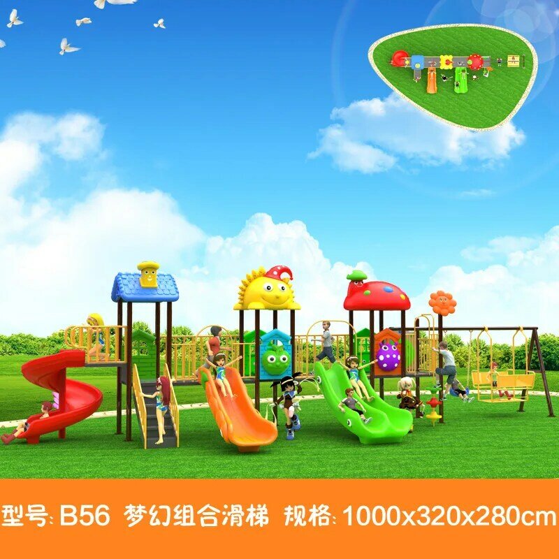 Mainan Anak-anak Geser Bayi Permainan Luar Ruangan Ayunan TK Set Anak-anak Plastik Anak-anak Taman Bermain Dalam Ruangan Taman Besar B56