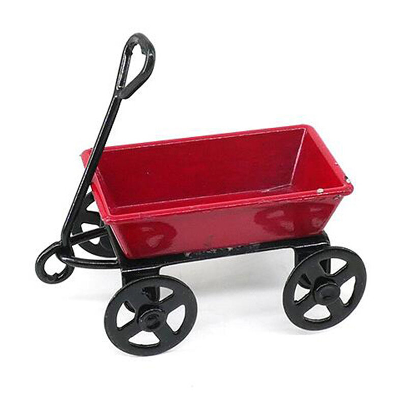 DIY miniaturowy metalowy wózek do ciągnięcia, widełki, narzędzia ogrodnicze dla lalki dla dzieci, miniaturowe figurki do domu