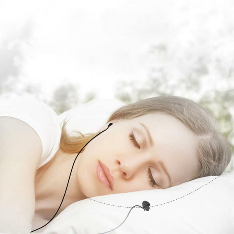Auricular para dormir de silicona suave, auricular ligero con micrófono de 3,5mm, auricular con cancelación de ruido para Xiaomi Huawei