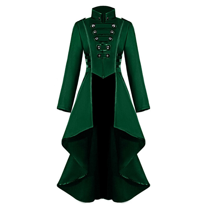 Chaquetas de Halloween de mujer gótico Steampunk Botón de encaje corsé Casual Halloween traje chaqueta de abrigo Dropshipping 9,10