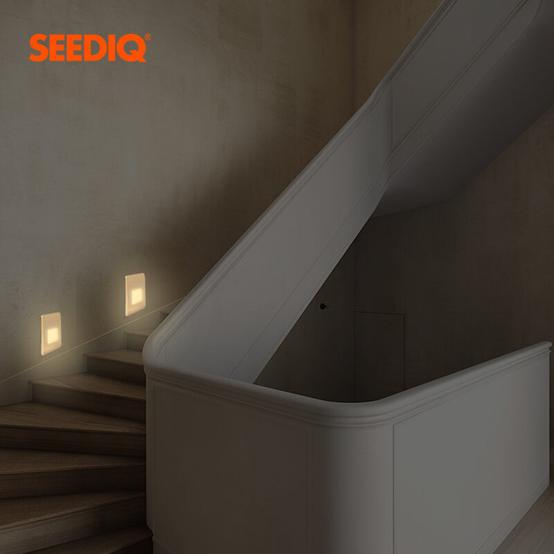 Lámpara LED empotrada para escalas, iluminación de pared con sensor PIR para escaleras y el hogar, pasillo, 85-265V de CA