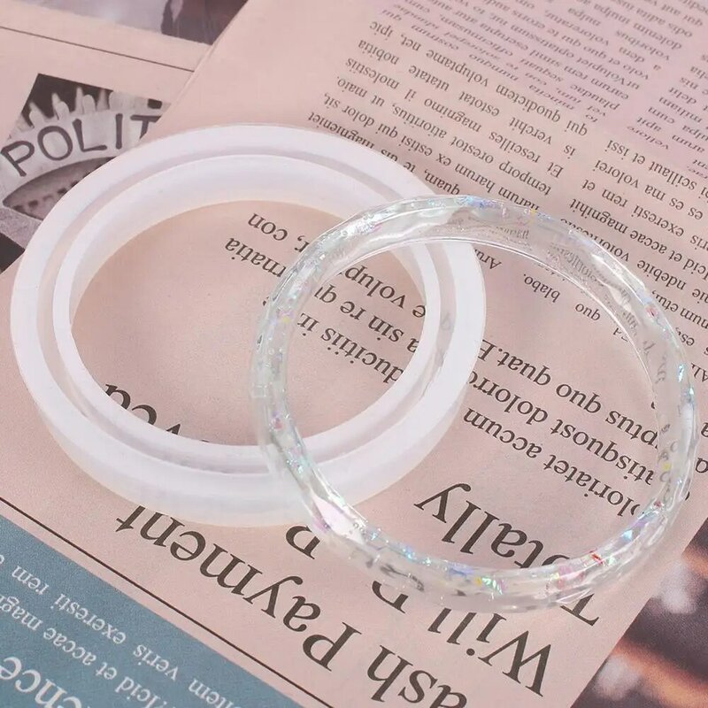 Moule en silicone miroir cristal pour bracelet pendentif, moule en résine UV, bricolage, fabrication de bijoux, 1 pièce