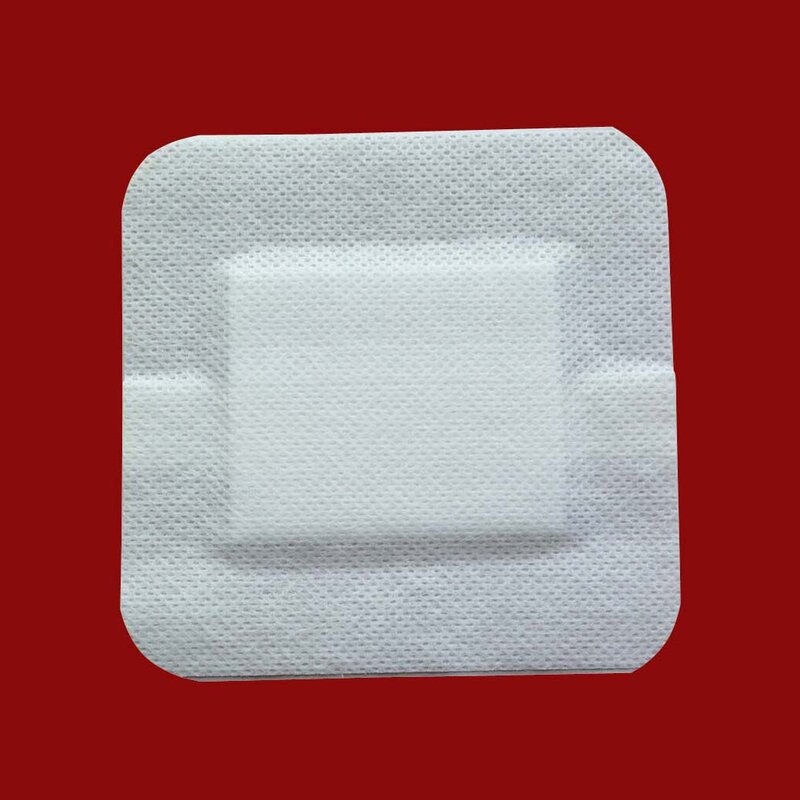 1Pcs 6*7Cm Medical Dressing Padดูดซับแพทช์ทำความสะอาดบาดแผลCare Self Adhesive Non-Wovenการประยุกต์ใช้แผล