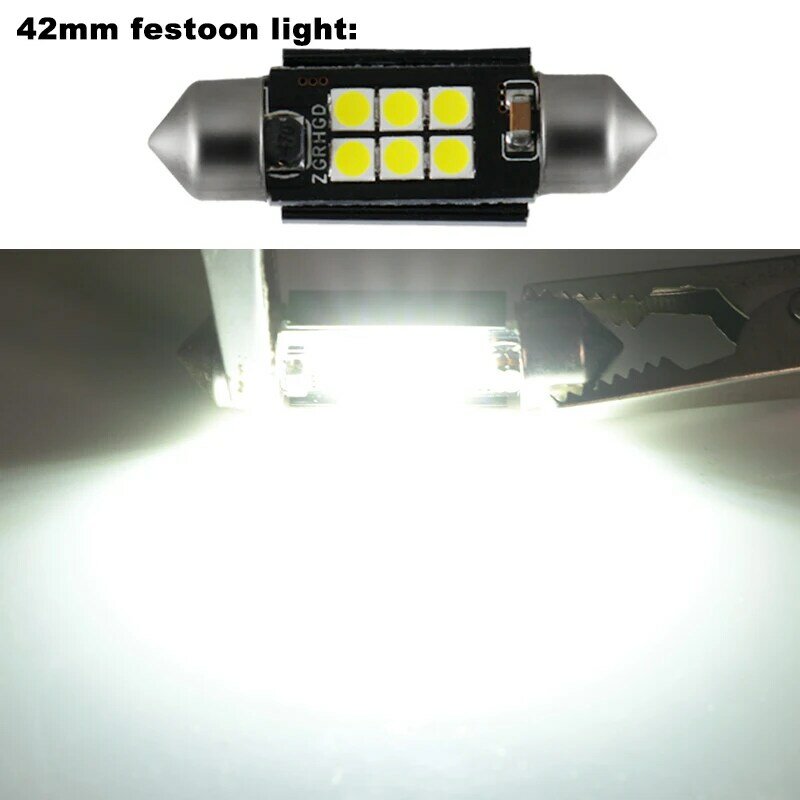 Ampolleta luz Led de festón, lámpara de Doom para Interior de coche y camión, 31mm, 36mm, 39mm, 42mm, C3W, C5W, C10W, Canbus, 12v, 24v