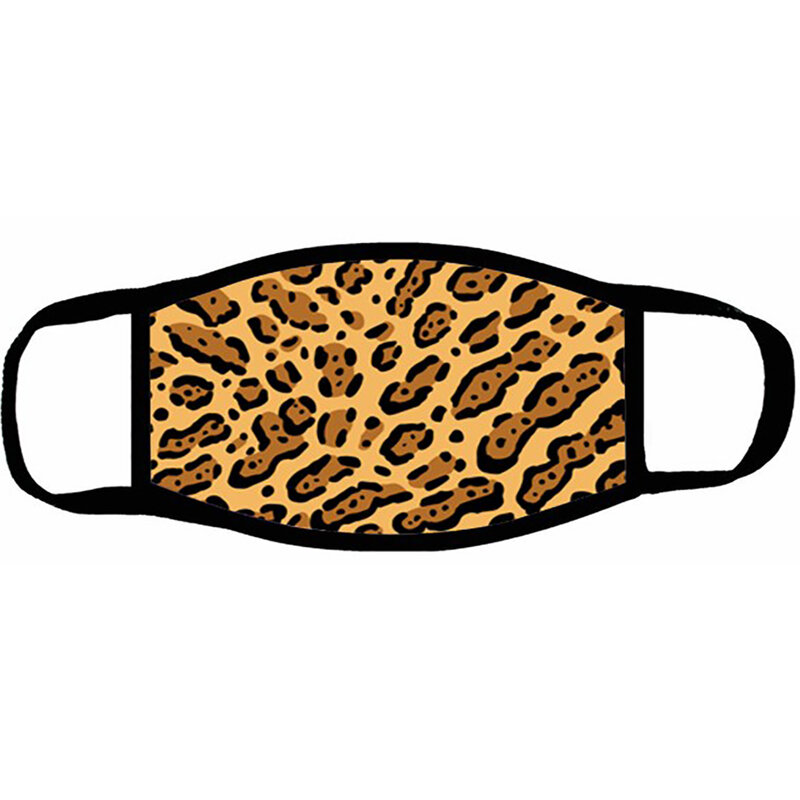 Стильная Пылезащитная моющаяся дышащая мягкая хлопковая маска унисекс с леопардовым принтом и защитой от смога