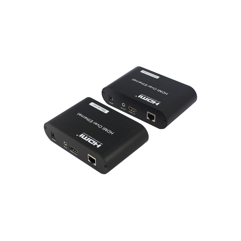 395ฟุต1080P HDMI Extender TransmitterและReceiverมากกว่าCat5e/Cat6 Ethernet /TCP/IP IR