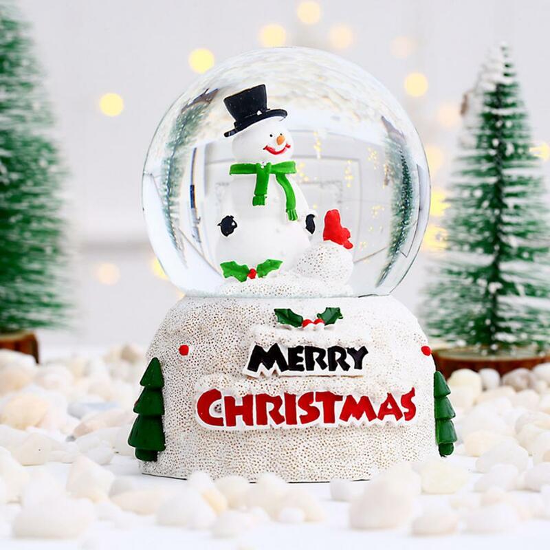 Globo de neve de vidro decorativo de natal globo de neve ornamento miniatura boneco de neve bola de vidro
