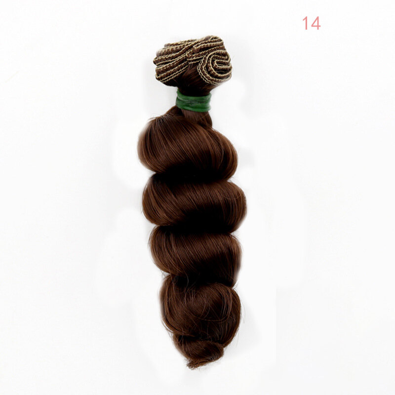 Bybrana BJD Wig Accessories High Temperature Fiber 1 Piece 15 * 100cm Doll 1/3 1/4 1/6 1/12 Curly Hair