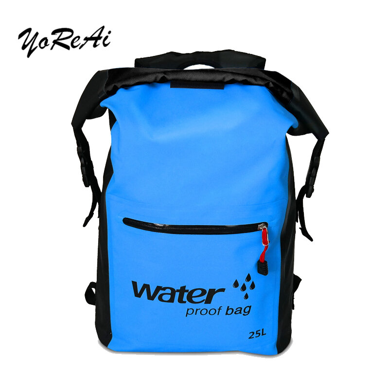 Mochila impermeable de 25L para exteriores, bolsa seca, cubo flotante, bolsas de almacenamiento para canoa, pesca, Rafting, natación, kayak