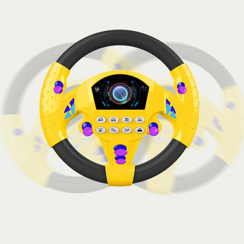 Simulazione elettronica giocattolo ruota per auto giocattolo interattivo per bambini giocattolo interattivo volante per bambini con suono leggero guida giocattolo per auto giocattolo educativo