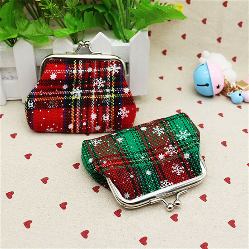 2021 neue Frauen Weihnachten Kleine Brieftasche Halter Geldbörse Kupplung Handtasche Tasche Brieftasche Weihnachten Geschenke Stoff Mini Geldbörse