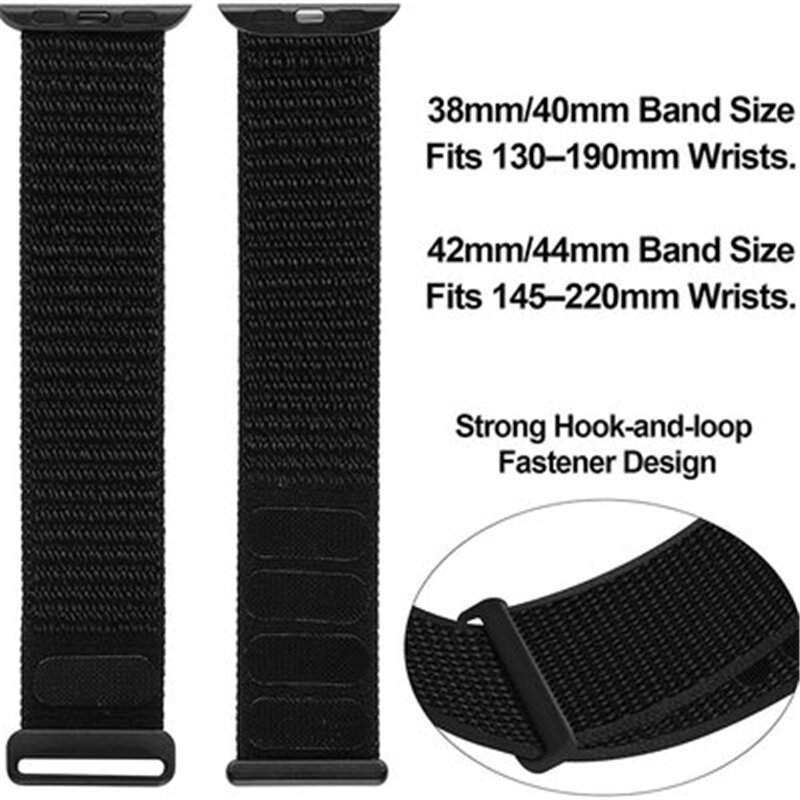 Tali nilon untuk Apple Watch Band 9 8 7 SE 6 5 Ultra2 49MM 40MM 44MM 45MM 41MM gelang Accessorie untuk iWatch seri 4 3 38MM 42MM