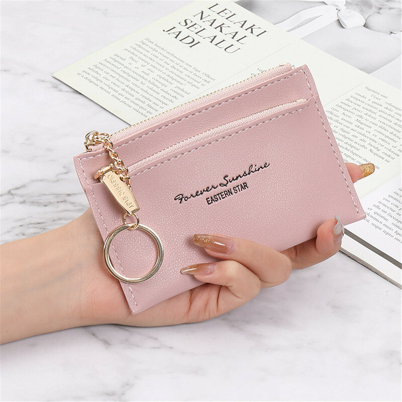 2022 Fashion Mini Portemonnee Credit Multi-Card Houders Wallet Pu Functie Rits Ultra-Dunne Organizer Case Student Vrouwen portemonnee