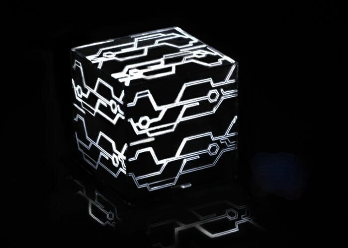 Nier automata 9s 2b cosplay adereços luz branca caixa preta yorha no.9 tipo s no.2 tipo b cubo mágico