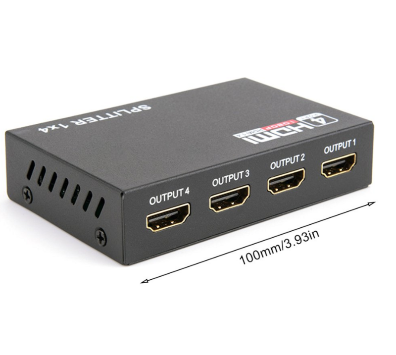 HDMI 분배기 HDCP 4K 전원 신호 증폭기, 오디오 분배기, HDMI 변환기, HDMI 어댑터, 1 in 4 Out, 1080P 3D, 1x4