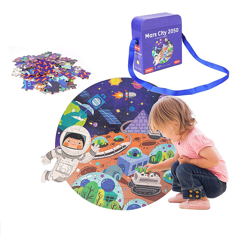 Hahowa Mainan Puzzle Hewan untuk Anak-anak Bentuk Unik Jigsaw Anak Puzzle Montessori Anak Permainan Pendidikan Mainan Hadiah Ulang Tahun