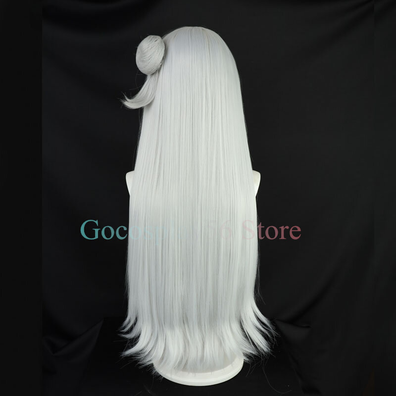 VTuber-Peluca de Cosplay de Murasaki Shion para niñas, moño largo y liso, pelo sintético resistente al calor, uso diario
