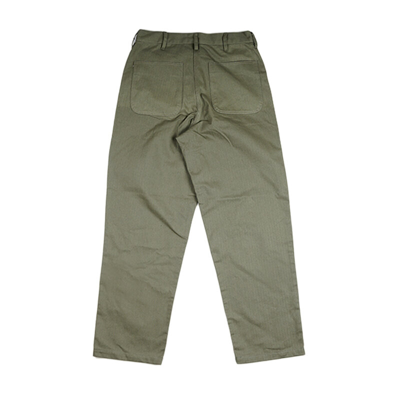Pantalones de uniforme de algodón HBT del cuerpo de marines de la Segunda Guerra Mundial, pantalón para exteriores, Verde