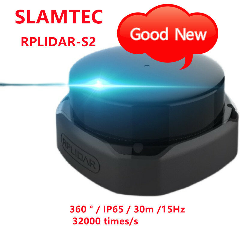 Slamtec rplidar s2 30m tof scanner a laser lidar sensor de navegação obstáculo evitar tela jogo interativo interior e exterior