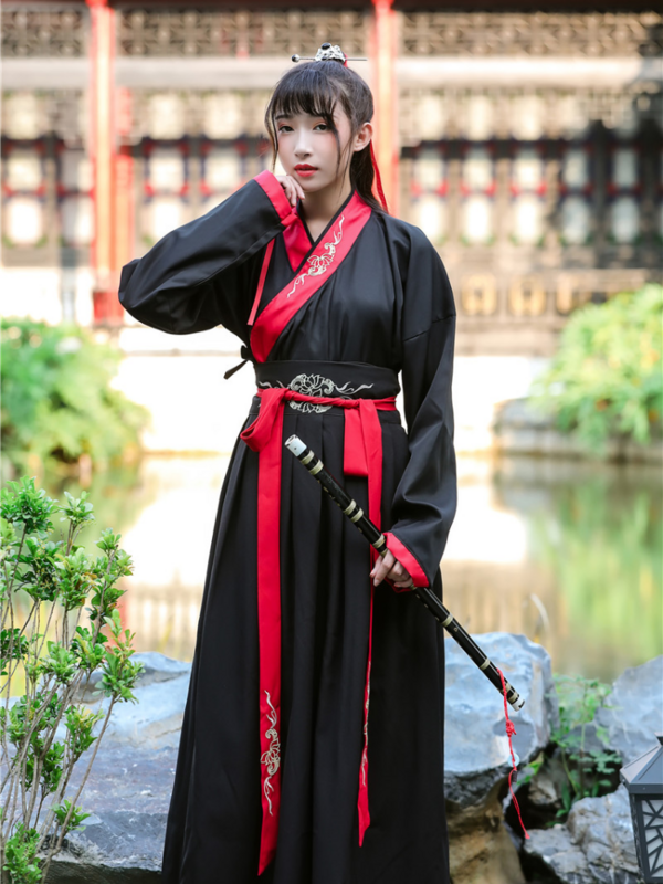 Vestido da princesa hanfu, roupa tradicional chinesa para performance em palco, dança popular, filme de tv