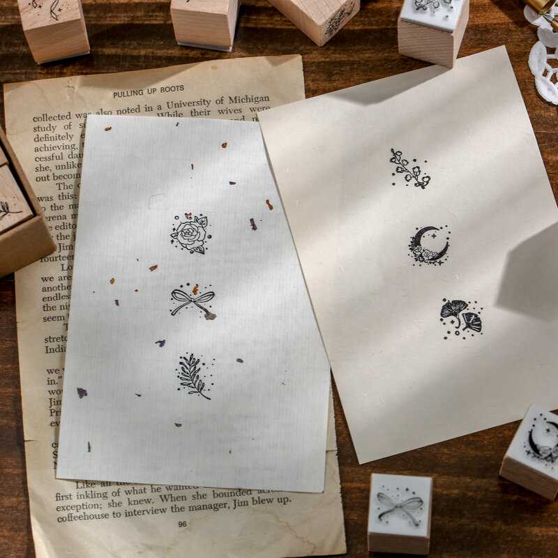 Винтажная английская поэзия растения принц планеты Декор штамп набор DIY Деревянные и резиновые штампы для скрапбукинга Стандартный штамп