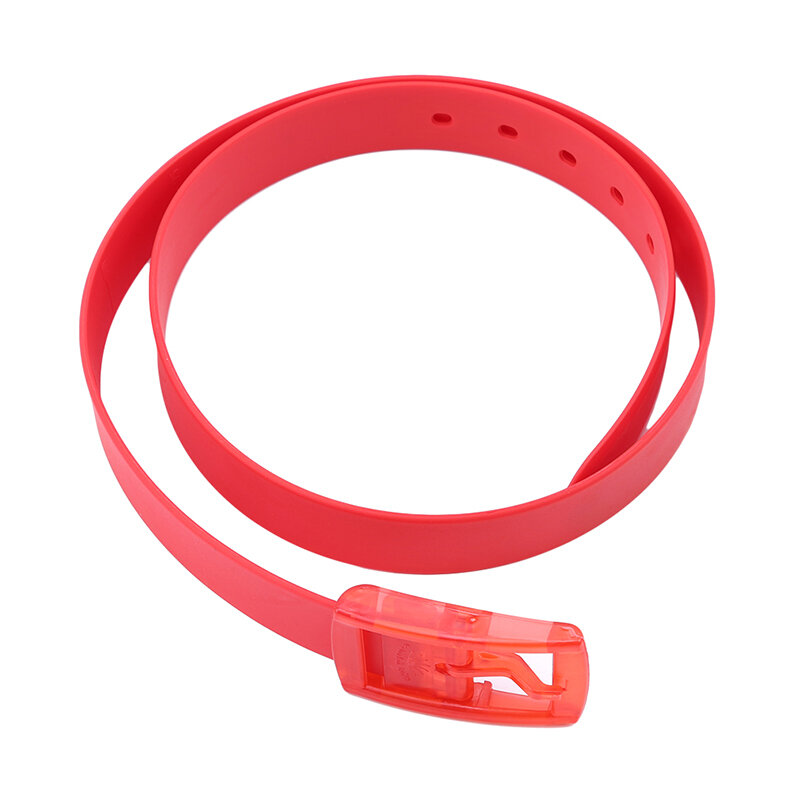 2023 Fashion Plastic Belt Friendly Candy Multi Color Silicone Rubber Belt Smooth Buckle For Women Men Adjustable