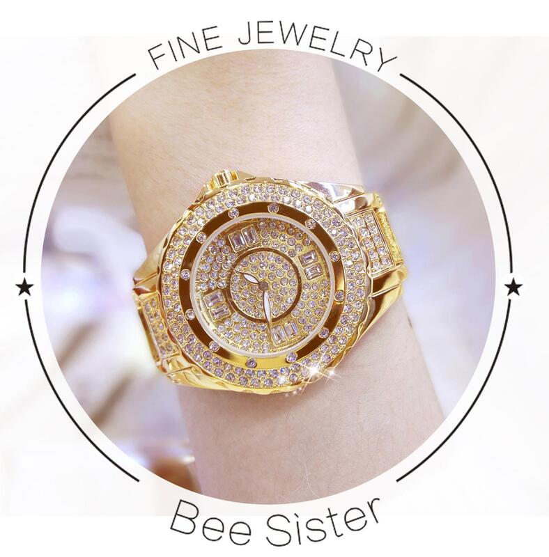 2023ปีนาฬิกาสำหรับผู้หญิงนาฬิกาข้อมือลดราคาผู้หญิงนาฬิกาผู้หญิงเช็กเพชร Bling นาฬิกาท้องฟ้าเต็มไปด้วยดวงดาวของขวัญภรรยา