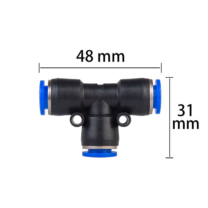 8 мм пневматическая подвеска, 3-сторонние пневматические фитинги для шланга воздуха/воды и трубного соединителя