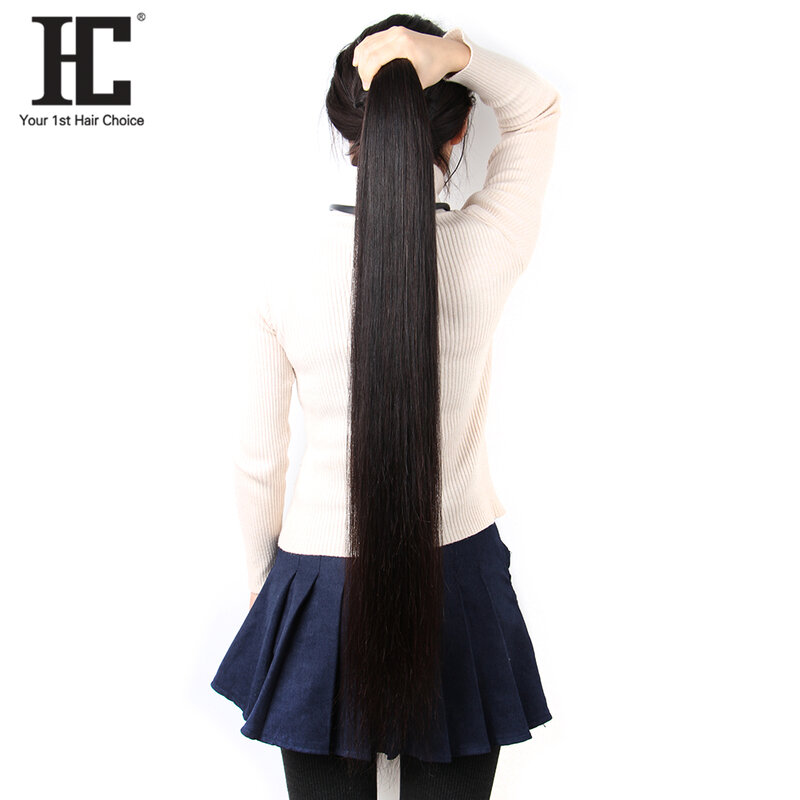 40 Inch Brazilian Straight Wave Bundles Human Hair Weave Remy 100% Human Hair 1 3 4 Bundles For Women Natural Hair Extensions