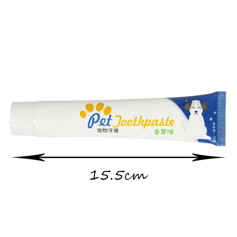 Pet Dog Cat Toothpaste Finger Tooth Back Up Brush Care Puppy Vanilla/Beef Taste Dog Grooming Supplies Oral Cleaning and Care1PCS