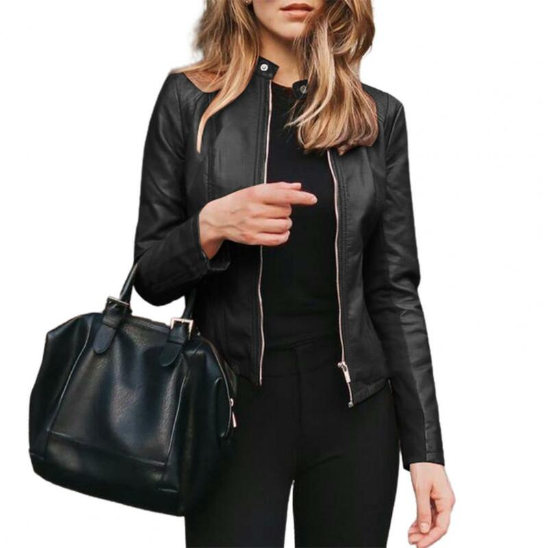 Женская короткая осенняя куртка, однотонная тонкая женская куртка с воротником-стойкой, уличная одежда, Женская куртка, винтажное пальто, 2022