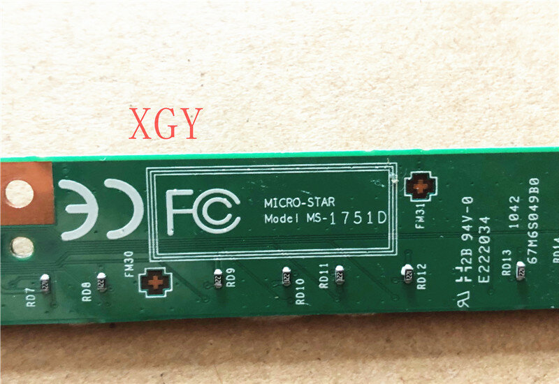 Placa de interruptor MSI MS-1751D, Original, VER: 1,1