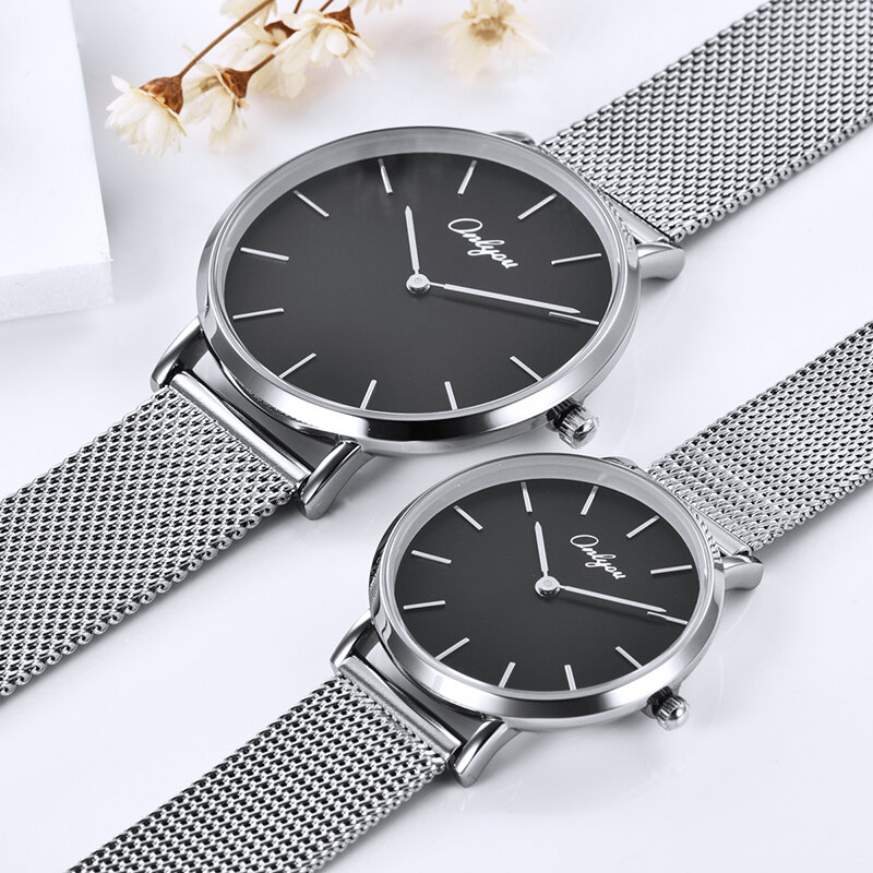 Onlyou-relojes de marca para parejas para hombre y mujer, reloj inteligente resistente al agua, reloj de pulsera automático para dos amantes