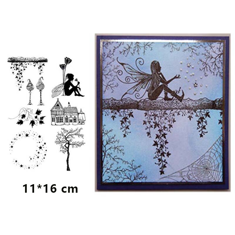 Fairy Colorful PE Clear Stamp Cling Sheet DIY Seal Craft Scrapbook New
