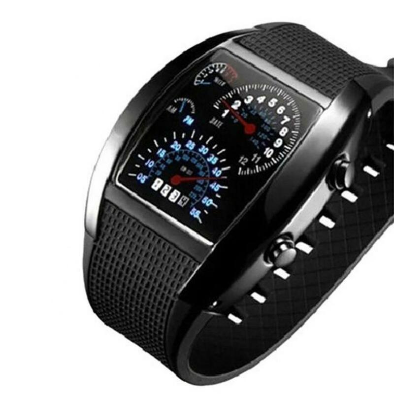 Reloj de pulsera deportivo para hombre y mujer, pulsera con patrón de tablero Digital LED, regalo, gran oferta
