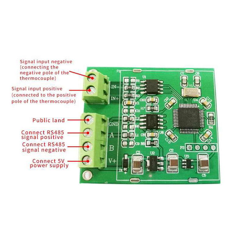 Taidacentkタイプ熱電対モジュールmodbusrs485 max6675温度センサー取得温度コレクターモジュール