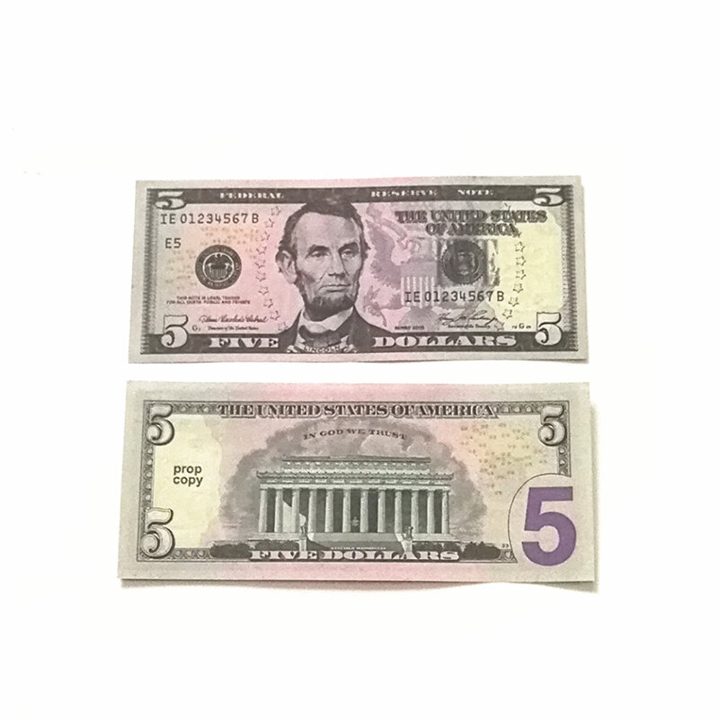 Notas de filme nota 10 20 50 dólar moeda festa dinheiro falso crianças presente brinquedo nota 100us
