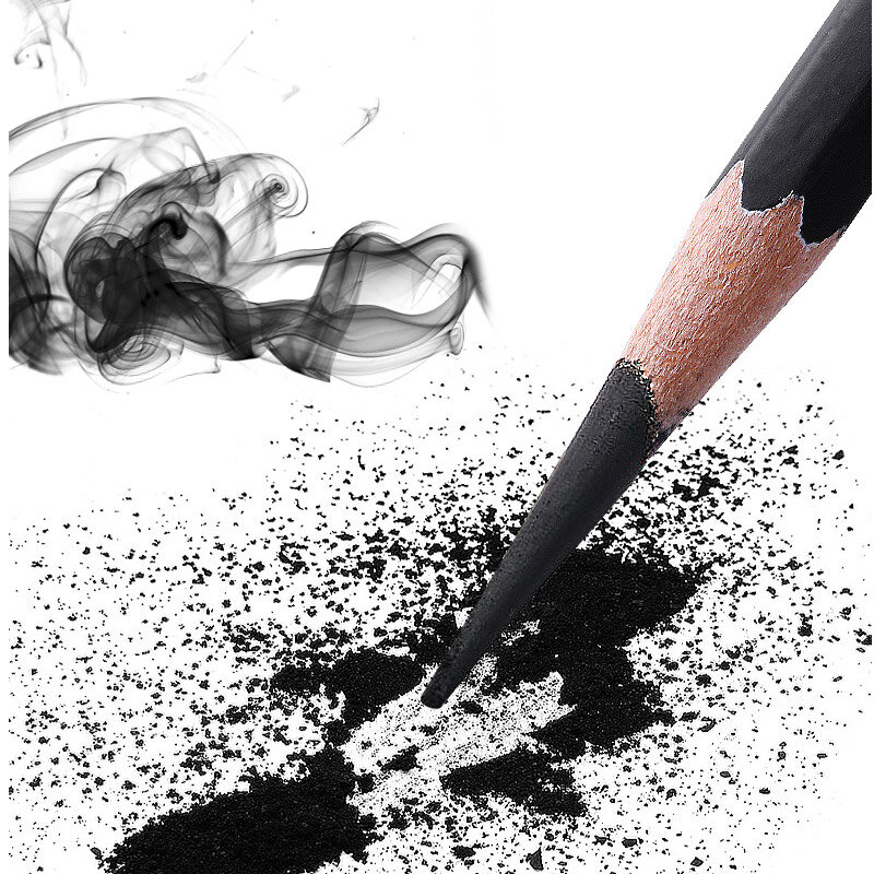 Tenwin MS5550 Sketch Charcoal ปากกาอ่อน/ปานกลาง/HARD 12pcs ไม้ดินสอวาดภาพวาดดินสอถ่าน Art อุปกรณ์