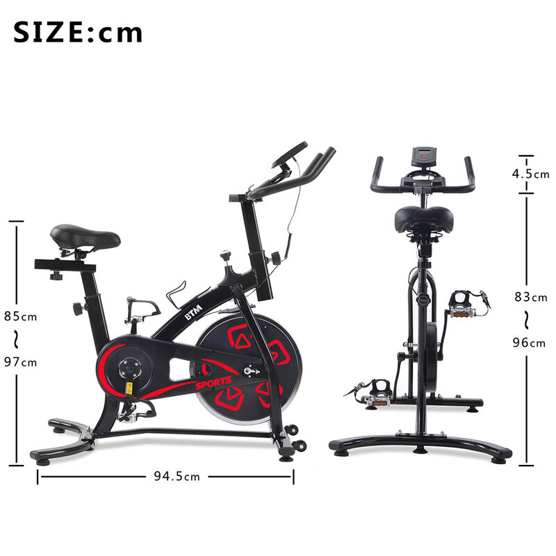 Vélo minceur rouge avec volant d'inertie équipement de vélo Fitness vélo personnalisé exercice physique famille vélo d'exercice intérieur