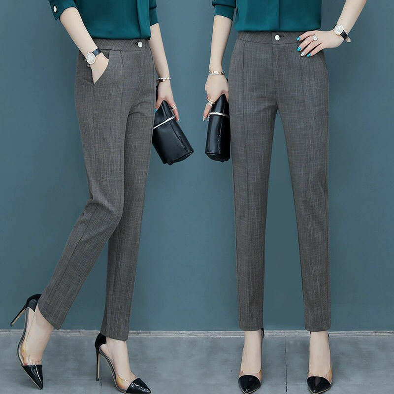2021 nowa zimowa i jesienna damska bawełna Casual długie spodnie moda wysokiej jakości spodnie damskie