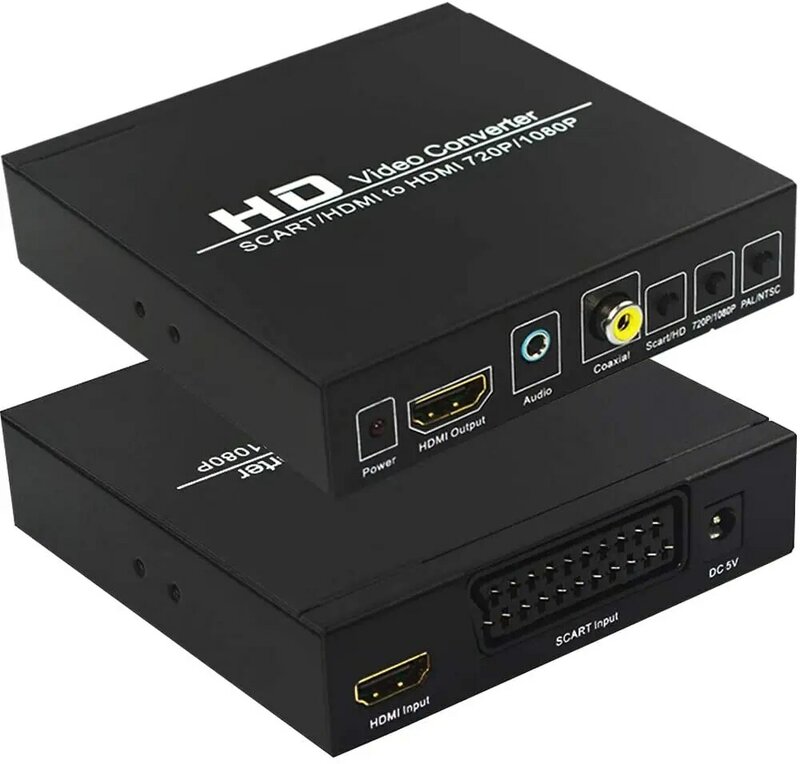 SCART convertitore da HDMI a HDMI Full HD 1080P Video digitale ad alta definizione Konverter adattatore spina di alimentazione ue/usa per HDTV HD