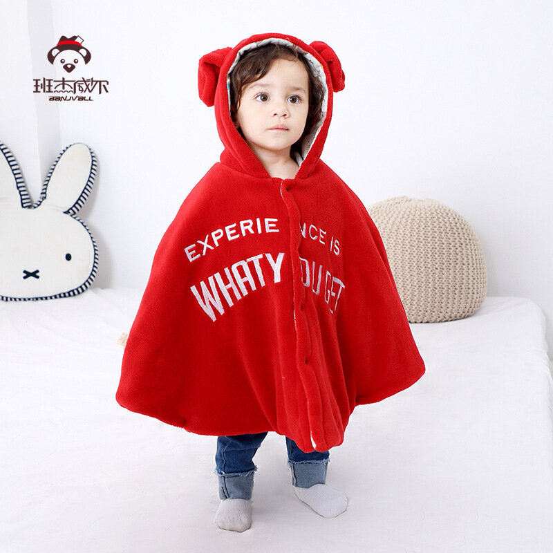 Bayi Gadis Jubah Mantel Katun Musim Gugur Musim Dingin Anak Pakaian Korea Fashion Renda Hooded Poncho Cape Anak Balita Pakaian Luar Jaket 6 m-3 T